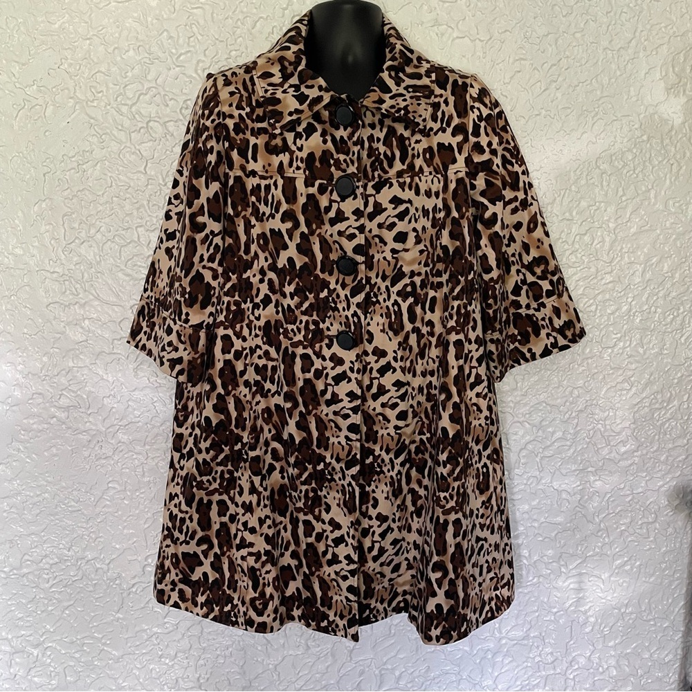 Leopard Print Jacket Coat Large - Picture 2 of 9
